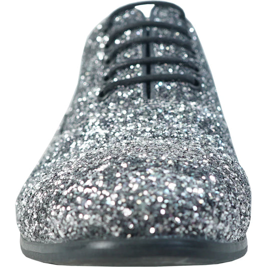 BRAVO Men Dress Shoe PROM-3 Loafer Shoe for Prom & Wedding Pewter-1