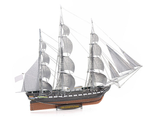 Model Kit USS Constitution Warship (Challenging Difficulty) Steel Model by Metal Earth-1