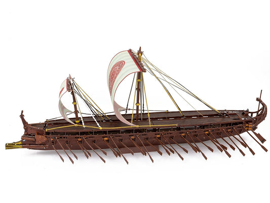Model Kit Greek Trireme Warship (Expert Difficulty) Steel Model by Metal Earth-1