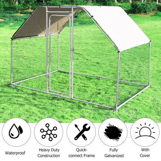9.5 x 6.5 Feet Large Walk In Chicken Run Cage W2B