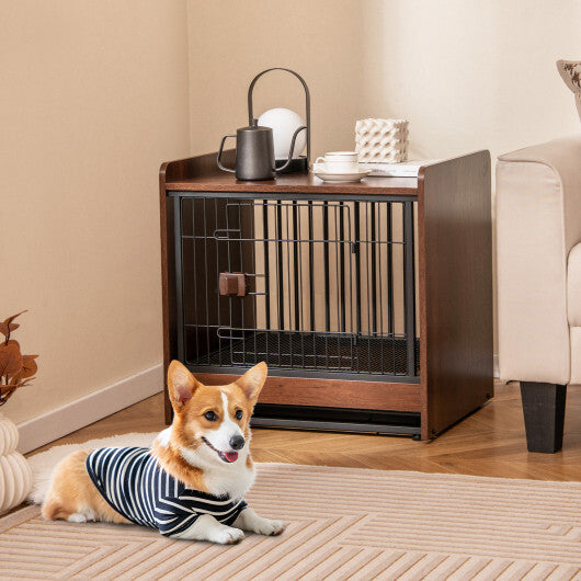 Dog Crate Indoor Dog Cage with Removable Tray and Lockable Door W2B