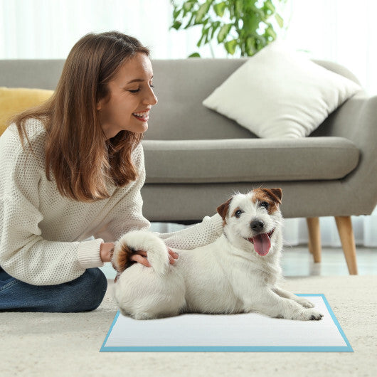 Dog and Puppy Pee Pads 24" x 17" (300 Counts) for Potty Training-Blue W2B