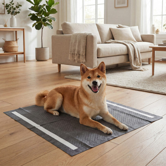24" x 24" Charcoal?Dog Pee Pads 6-Layer for Dogs-Black W2B