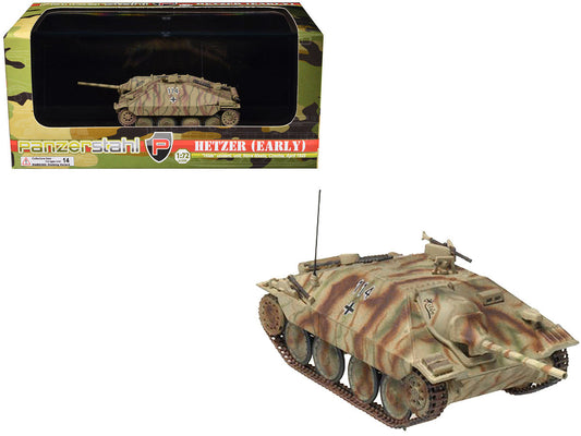 Hetzer (Early) Tank Destroyer "#114 Hilde Nove Mesto Czechoslovakia" (1945) German Army 1/72 Diecast Model by Panzerstahl Panzerstahl