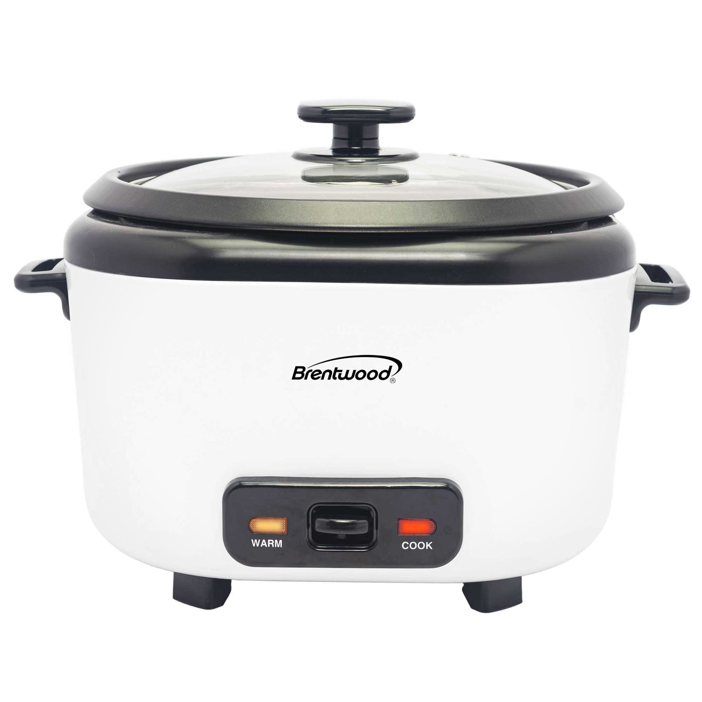 Brentwood 20 Cups Cooked Rice Cooker with Steam Tray in White W2B