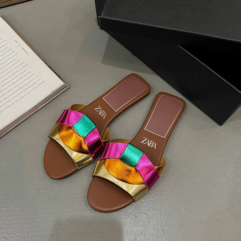 New Summer Designer Women'S Solid Color Fashion Slippers Zapatos De Mujer Women'S Shoes Slippers Women Slippers Women Shoes LadyShow.Store
