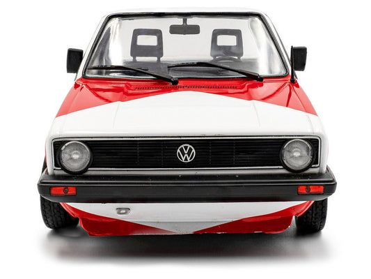 1983 Volkswagen Caddy MK 1 Pickup Truck "Red Cowboy Racing Tribute" White and Red 1/18 Diecast Model Car by Solido Solido