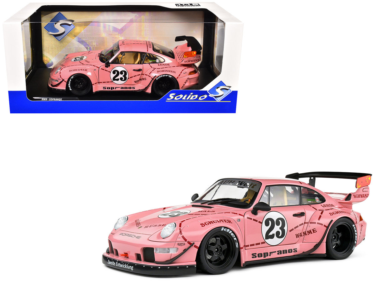 2020 RWB Bodykit #23 "Pink Pig" Pink with Graphics 1/18 Diecast Model Car by Solido Solido