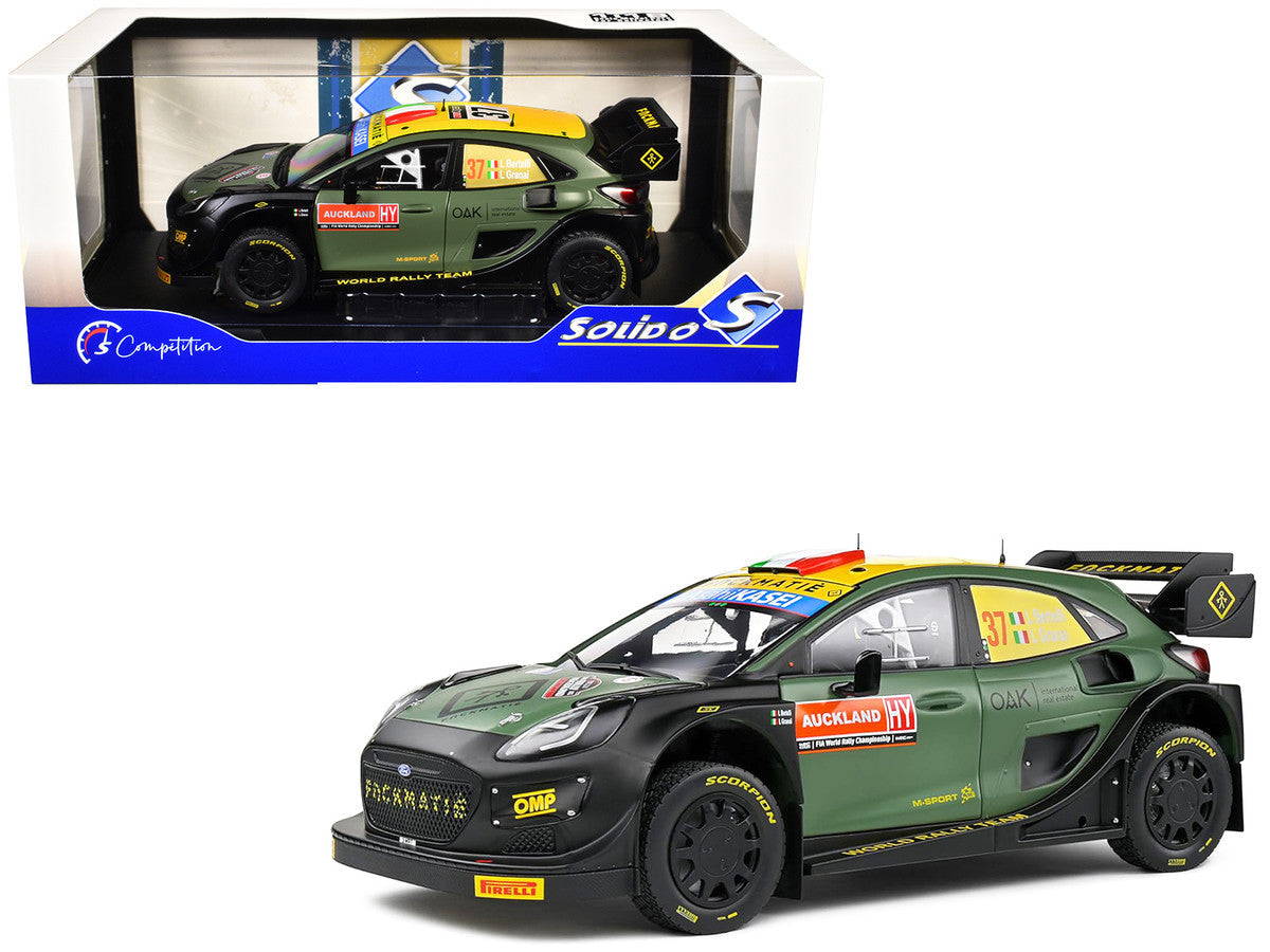 Ford Puma Rally1 Hybrid #37 Lorenzo Bertelli - Lorenzo Granai "Rally New Zealand" (2022) "Competition" Series 1/18 Diecast Model Car by Solido Solido