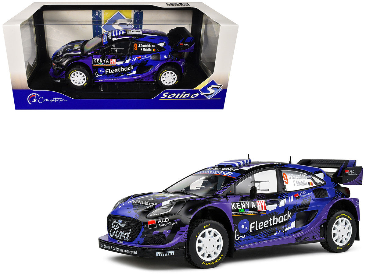 Ford Puma Rally1 Hybrid #9 Jourdan Serderidis - Frederic Miclotte "Safari Rally Kenya" (2022) "Competition" Series 1/18 Diecast Model Car by Solido Solido