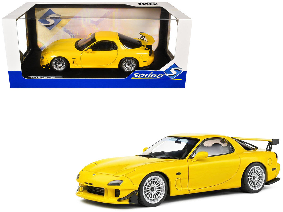 1994 Mazda RX7 Type RS (FD3RS) RHD (Right Hand Drive) Yellow 1/18 Diecast Model Car by Solido Solido