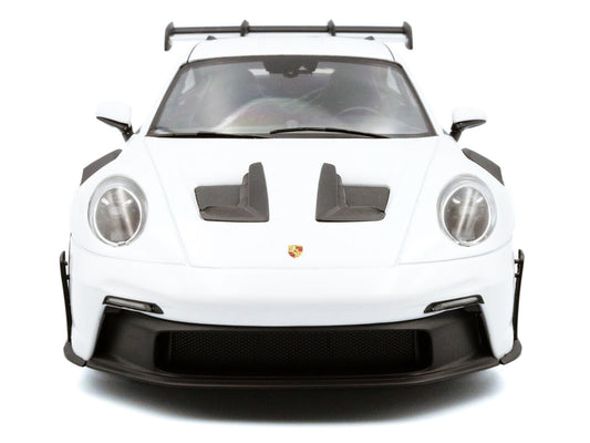 2024 Porsche 911 (992) GT3 RS White with Blue Stripes 1/18 Diecast Model Car by Solido-1