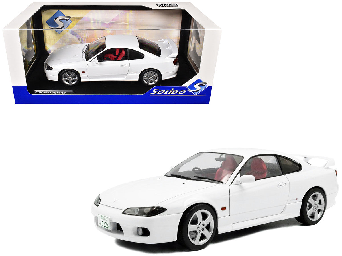 1999 Nissan Silvia (S15) Spec-R Aero RHD (Right Hand Drive) Aspen White 1/18 Diecast Model Car by Solido Solido