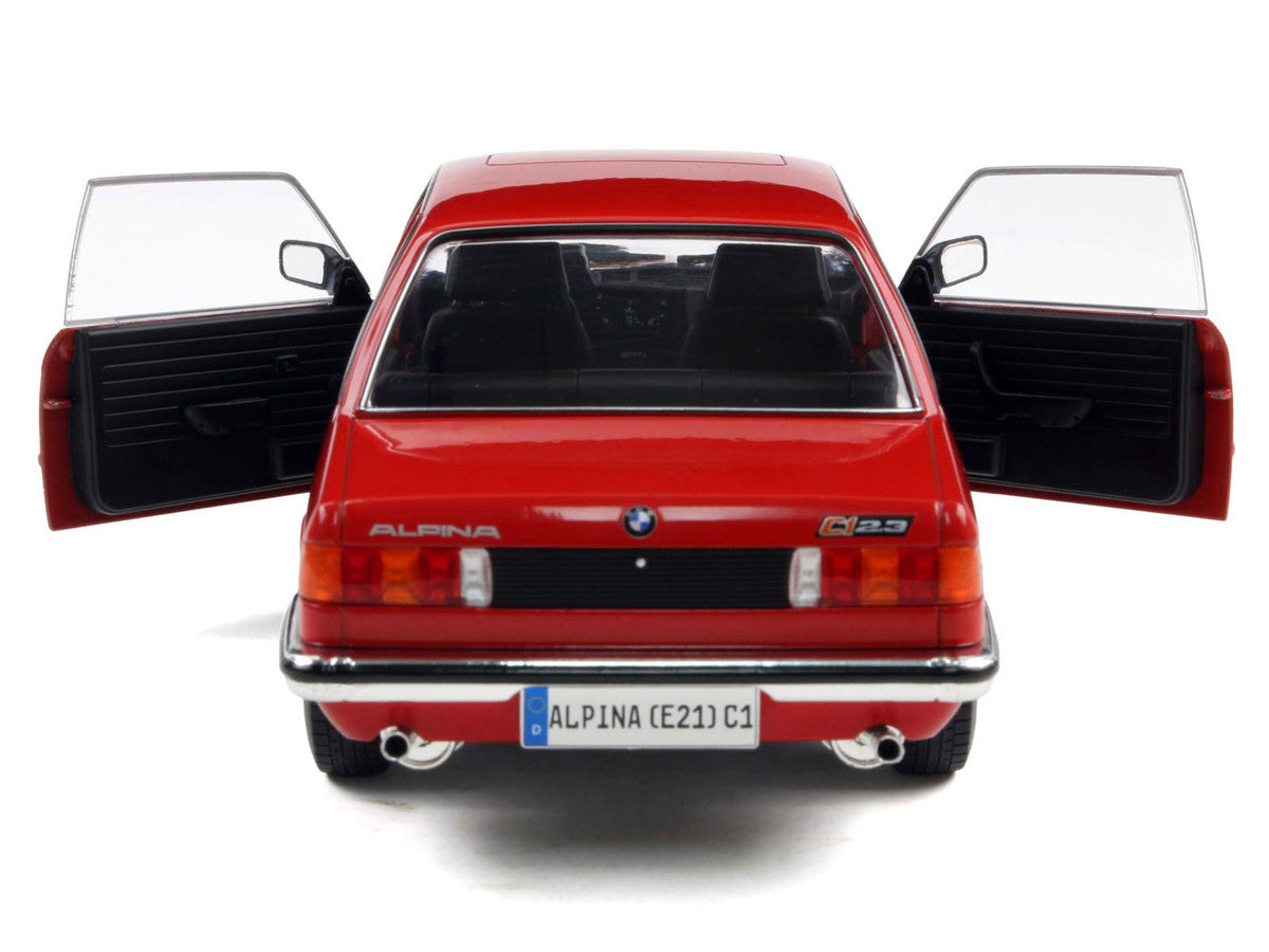 1980 Alpina E21 C1 2.3 Red with Gray Stripes 1/18 Diecast Model Car by Solido Solido