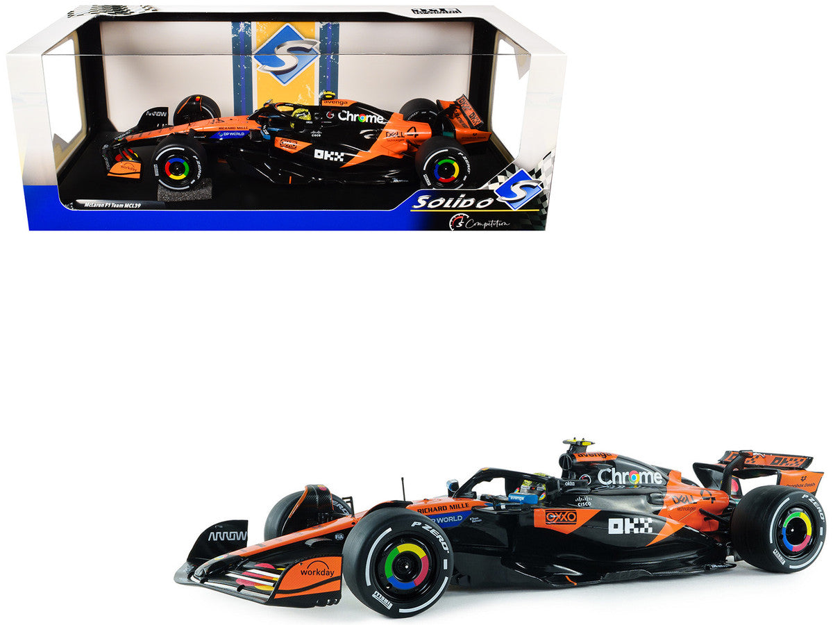 McLaren MCL39 #4 Lando Norris "OKX" Winner Formula One F1 "Australian GP" (2025) "Competition" Series 1/18 Diecast Model Car by Solido-4