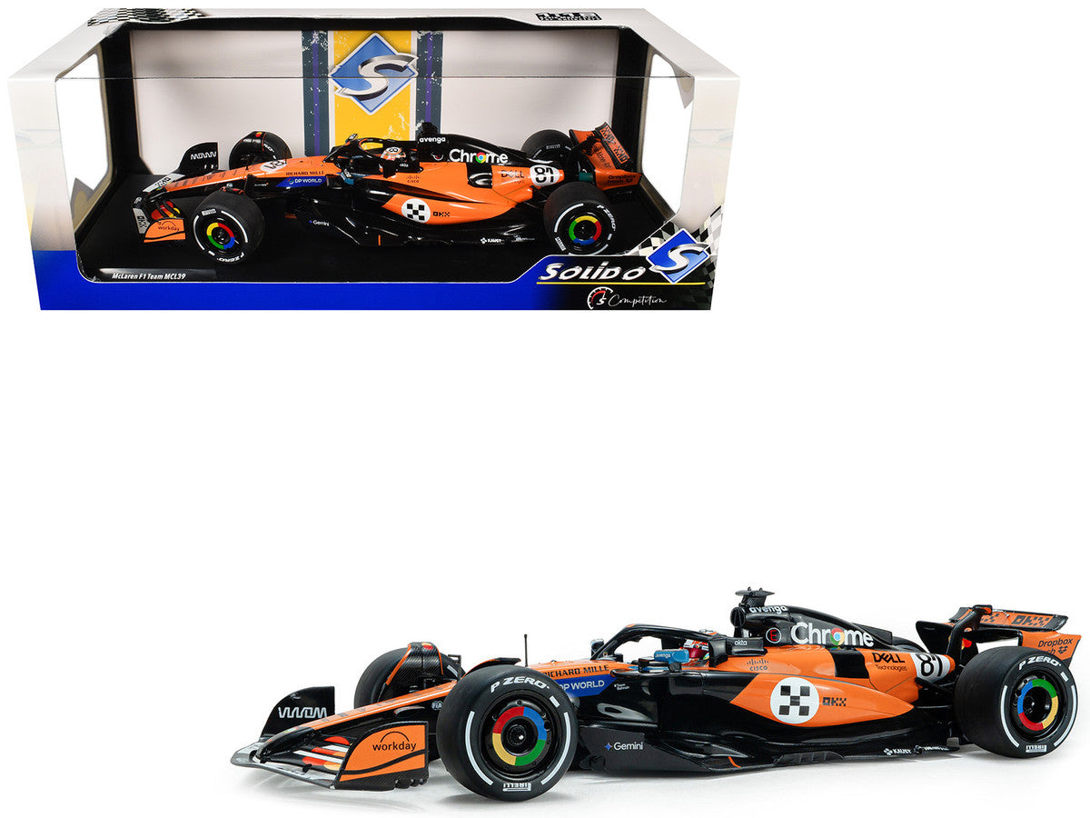 McLaren MCL39 #81 Oscar Piastri "OKX" 3rd Place Formula One F1 "Monaco GP" (2025) "Competition" Series 1/18 Diecast Model Car by Solido-4