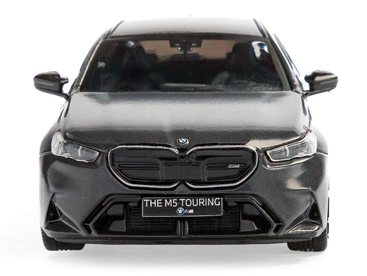 2024 BMW M5 Touring Frozen Deep Gray Metallic with Black Top 1/43 Diecast Model Car by Solido-1