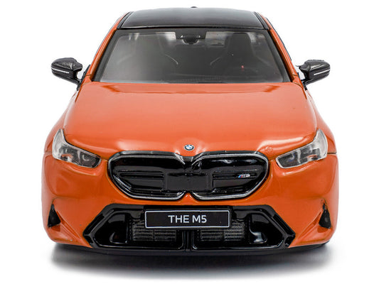 2024 BMW M5 Sedan Fire Orange III with Black Top 1/43 Diecast Model Car by Solido-1