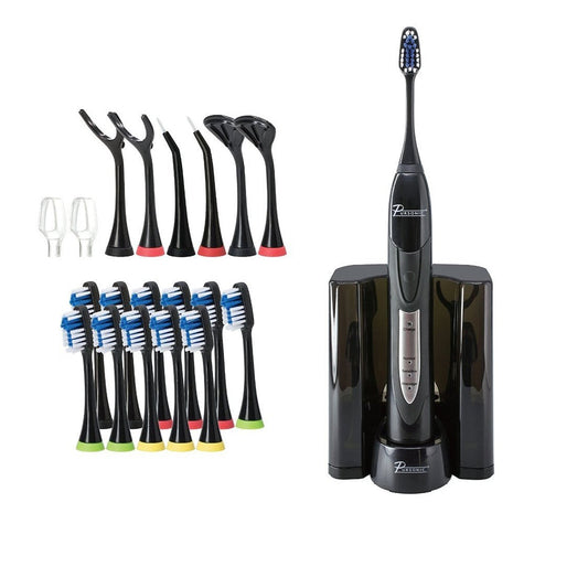 Pursonic Black Rechargeable Electric Toothbrush with Bonus Value Pack W2B