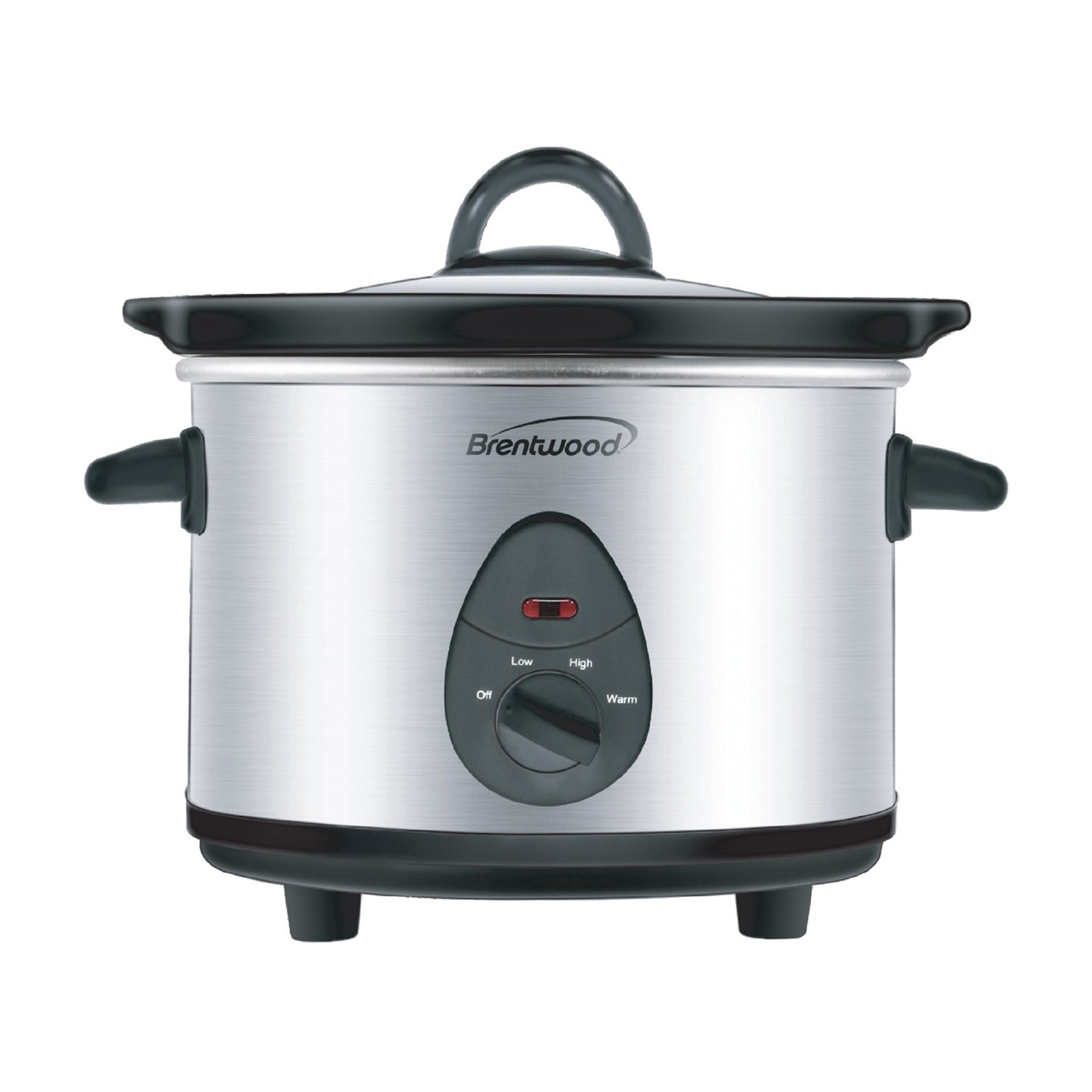Brentwood 1.5 Quart Slow Cooker in Stainless Steel with 3 Settings W2B