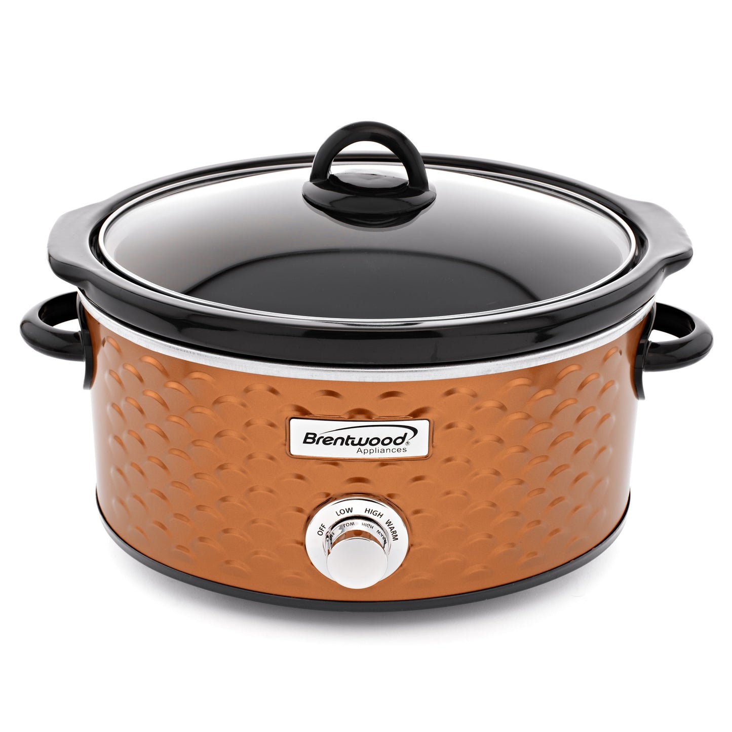 Brentwood Scallop Pattern 4.5 Quart Slow Cooker in Copper W2B