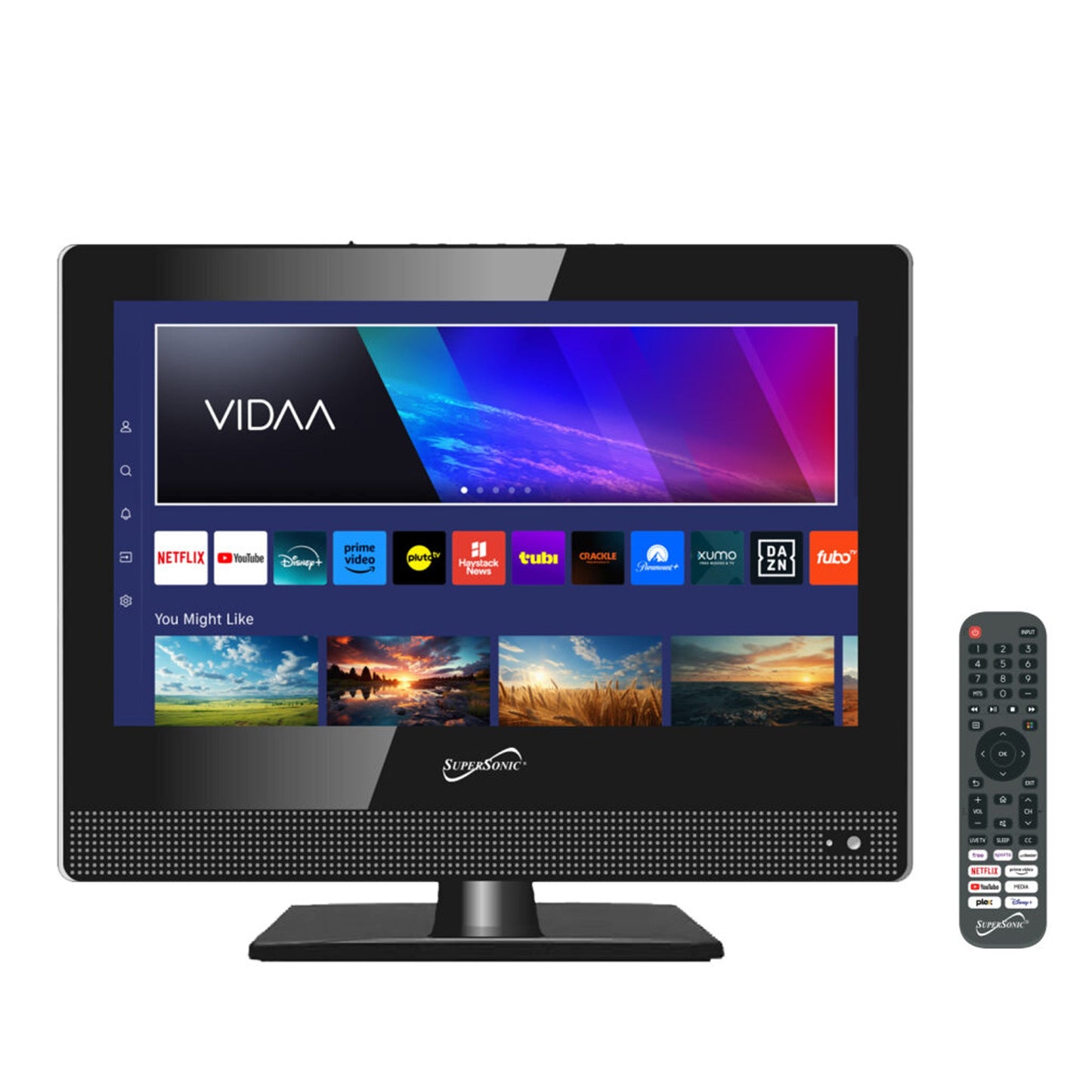 SuperSonic 15 Inch Widescreen LED HDMI Smart TV in Black W2B