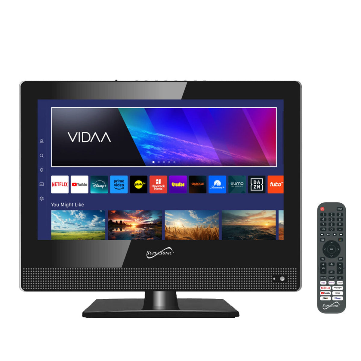 SuperSonic 15 Inch Widescreen LED HDMI Smart TV in Black W2B