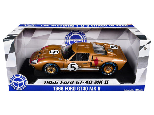 Ford GT40 MKII #5 Ronnie Bucknum - Dick Hutcherson "Holman & Moody" 3rd Place "24 Hours of Le Mans" (1966) "60th Anniversary of Historic 1-2-3 Finish" Series 1/18 Diecast Model Car by ACME Acme