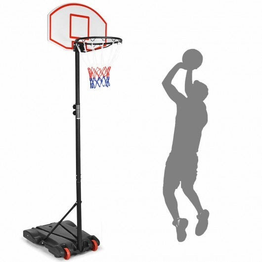 Adjustable Basketball Hoop System Stand with Wheels W2B