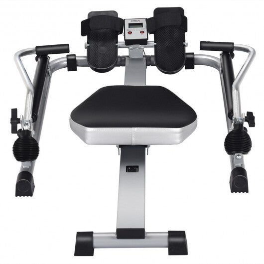 Exercise Adjustable Double Hydraulic Resistance Rowing Machine W2B