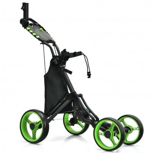 Golf Push Pull Cart with Foot Brake-Gray