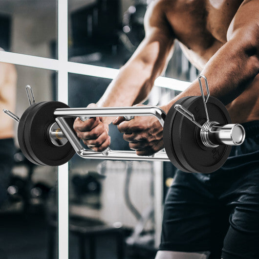 700 LBS Olympic Triceps Bar with Knurled Handles for Squats Deadlifts Shrugs W2B