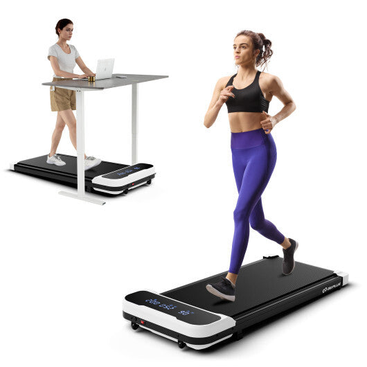 2.5HP Under Desk Treadmill with Remote Control and 3 Countdown Modes-Black W2B