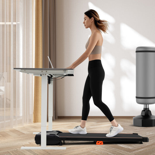 2.5HP Under Desk Treadmill with Remote Control for Home Office-Black W2B