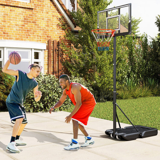 3.3-10 Feet Portable Basketball Hoop Adjustable with Base and Wheels W2B