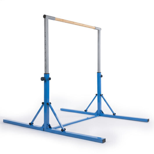 Foldable Gymnastics Bar for Kids with 3-Level Adjustable Heights-Green W2B