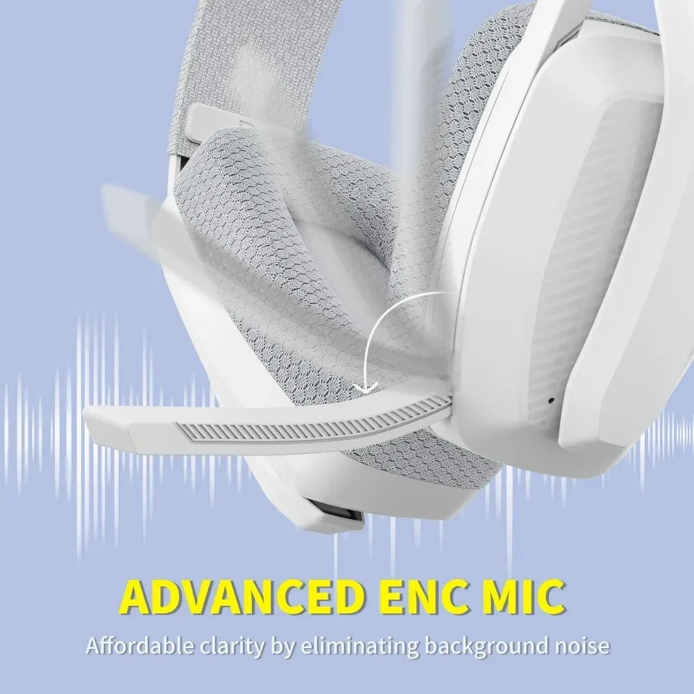 NNEOBA Wireless Gaming Headset with Mic White NNEOBA
