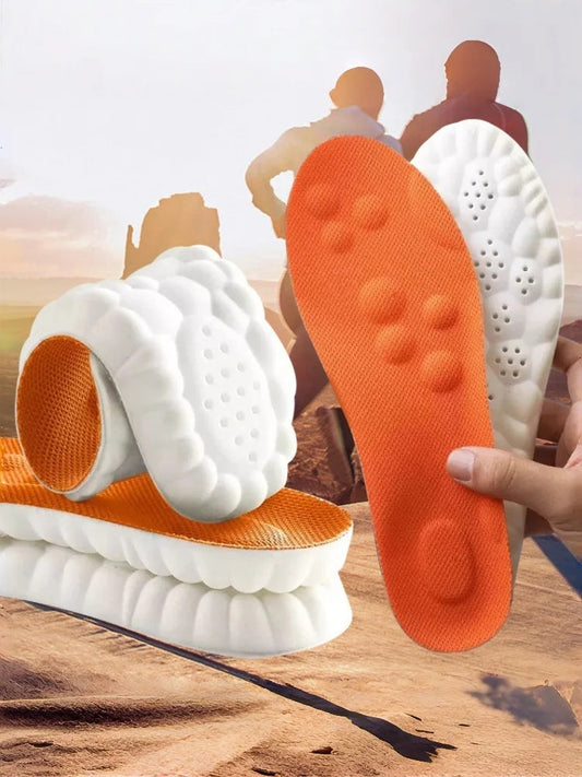 Latex Sport Insoles Soft High Elasticity Shoe Pads Orthotic Breathable Deodorant Shock Absorption Cushion Arch Support Insole LadyShow.Store