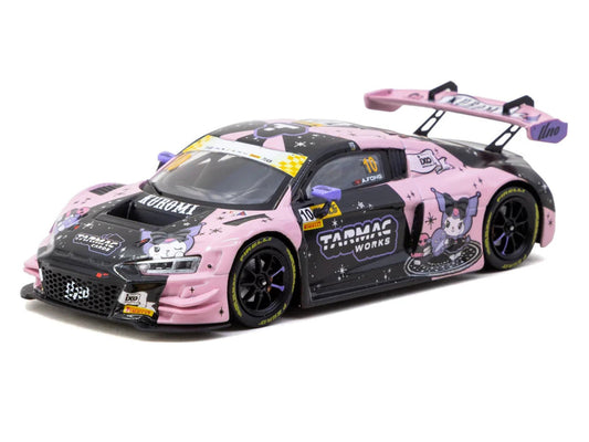 Audi R8 LMS GT3 evo II #10 Adderly Fong "Uno Racing Team - Kuromi" "Macau GT Cup - FIA GT World Cup" (2024) with A4 Poster "Hobby43" Series 1/43 Diecast Model Car by Tarmac Works Tarmac Works
