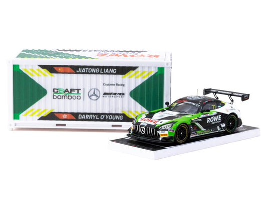 Mercedes-AMG GT3 #77 Liang Jiatong - Darryl O'Young "Craft-Bamboo Racing" "GT World Challenge Asia 2025 - Beijing Season Finale" (2025) with Container Display Case "Hobby64" Series 1/64 Diecast Model Car by Tarmac Works-1