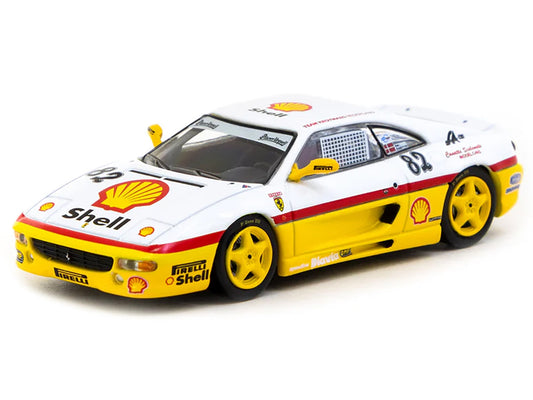Ferrari F355 Challenge #82 Peter Andersen "Team Kroymans - Shell Oil" "Ferrari F355 Challenge" (1999) "Hobby64" Series 1/64 Diecast Model Car by Tarmac Works-1