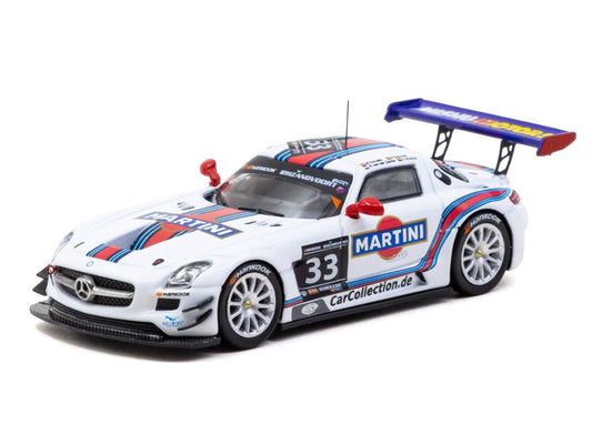 Mercedes-Benz SLS AMG GT3 #33 Mirco Schultis - Renger van der Zande - Christian Bracke - Peter Schmidt "Martini Racing" Winner "12H of Zandvoort" (2014) "Hobby64" Series 1/64 Diecast Model Car by Tarmac Works Tarmac Works