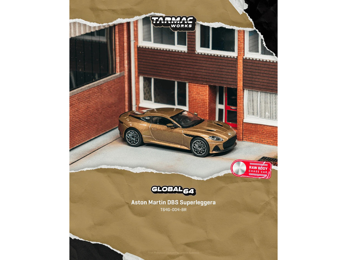 Aston Martin DBS Superleggera Brown Metallic "Global64" Series 1/64 Diecast Model Car by Tarmac Works Tarmac Works