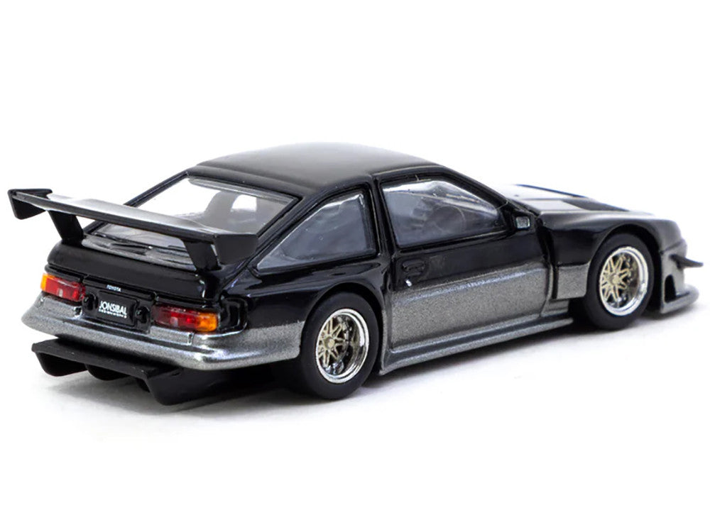 Toyota Sprinter Trueno AE86 Widebody RHD (Right Hand Drive) "Jonsibal Designworks" Black and Gray Metallic "Global64" Series 1/64 Diecast Model by Tarmac Works Tarmac Works