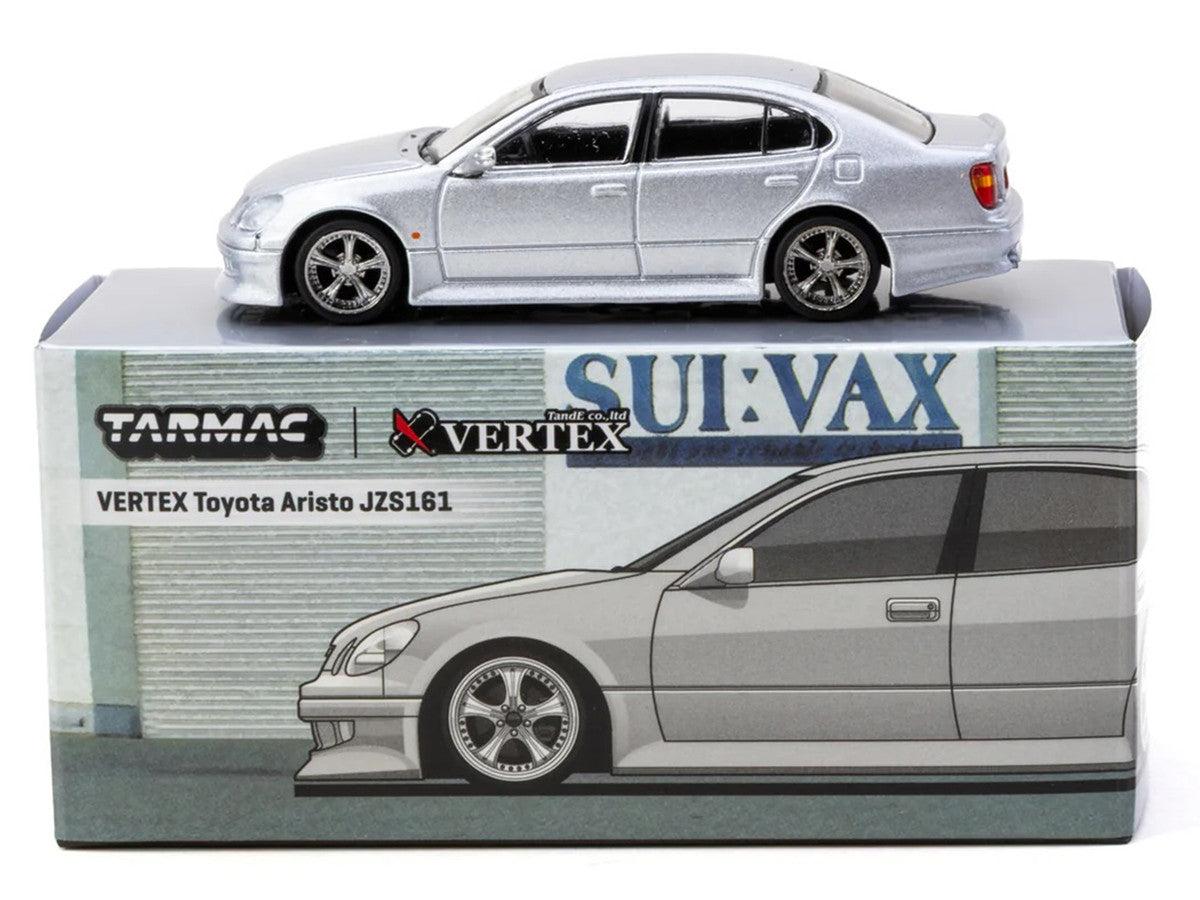 Toyota Vertex Aristo JZS161 RHD (Right Hand Drive) Silver Metallic "Global64" Series 1/64 Diecast Model Car by Tarmac Works Tarmac Works