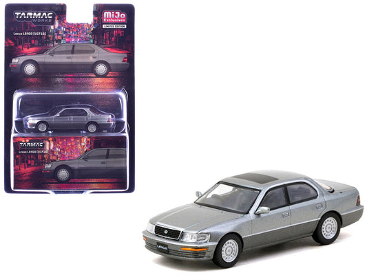 Lexus LS400 RHD (Right Hand Drive) Flint Gray Metallic "Global64" Series 1/64 Diecast Model Car by Tarmac Works Tarmac Works