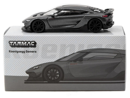 Koenigsegg Gemera Dark Gray Metallic "Global64" Series 1/64 Diecast Model Car by Tarmac Works Tarmac Works