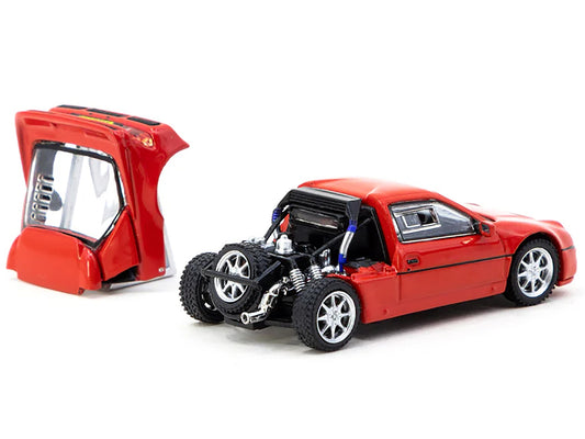 Ford RS200 Red "Hobby64" Series 1/64 Diecast Model Car by Tarmac Works