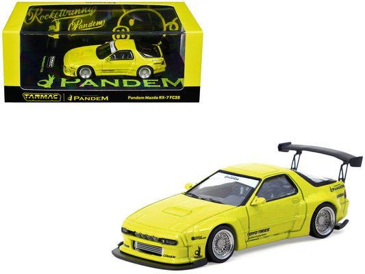 Mazda RX-7 FC3S Pandem Yellow Metallic "Road64" Series 1/64 Diecast Model Car by Tarmac Works Tarmac Works