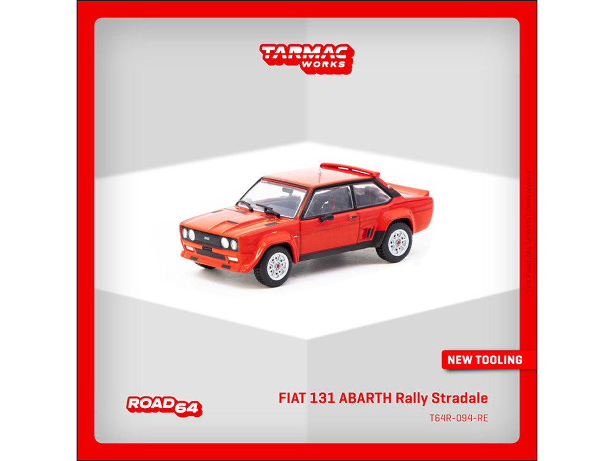 Fiat 131 Abarth Rally Stradale Red "Road64" Series 1/64 Diecast Model Car by Tarmac Works-3